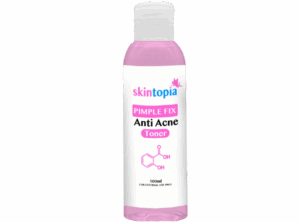pink product called pimple fix anti acne behind a transparent background from skintopia