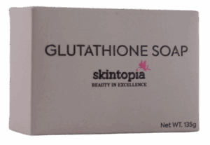 Skintopia's Soap to make the skin better inside a box called Glutathione Soap